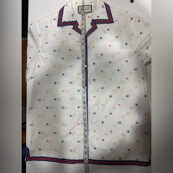Gucci White Shirt with Multicolor Accents 50IT - Picture 8 of 15
